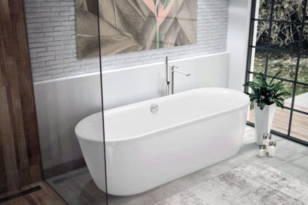 Акриловая ванна CEZARES METAURO-Central-180-80-40-W-MATT, 180x80x40, артикул METAURO-Central-180-80-40-W-MATT