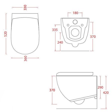 Artceram FILE 2.0 Унитаз подвесной 52х36см, безободковый, с крепежом, цвет: matera, артикул FLV004 41 00 matera