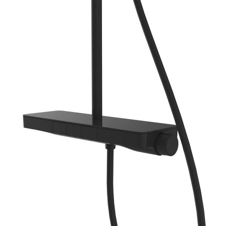 душевые стойки Vincea Душевая стойка Inspire VSFS-3I12TMB термостатическая с изливом, 30см верх.душ, черный,, артикул VSFS-3I12TMB