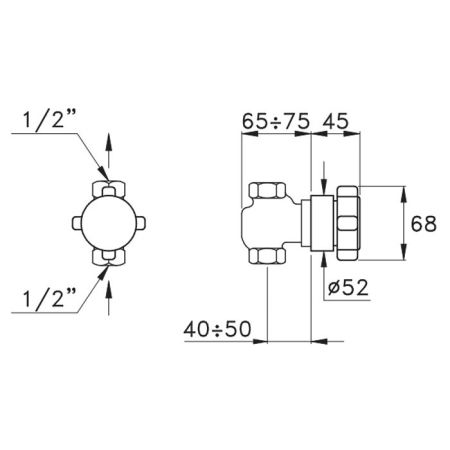 Stella Aster Встраиваемый смеситель 0/154 без излива, цвет: хром