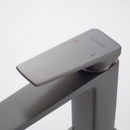 Смеситель для раковины Shevanik S8901T-1, оружейная сталь