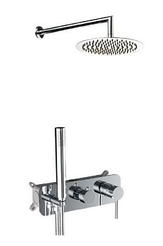 AQG Stick, душевой комплект ER245 на 2-3 потребителя, с настенным кронштейном, цвет хром