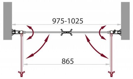 Душевая дверь в нишу BELBAGNO SELA-B-2, артикул SELA-B-2-115-P-Cr