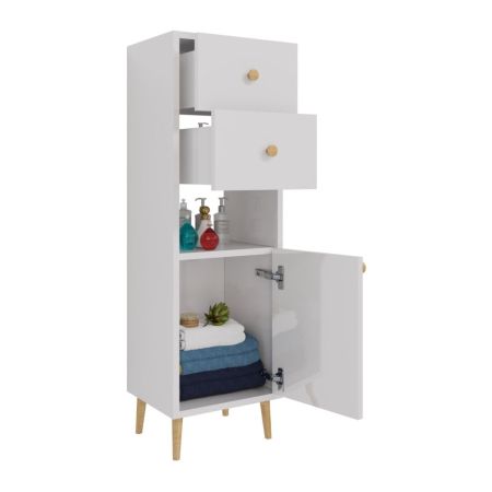 Шкаф напольный Dreja Luno 35 см, белый