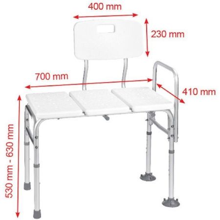 Скамейка в ванну Ridder Assistent А0120101 Белый, Хром