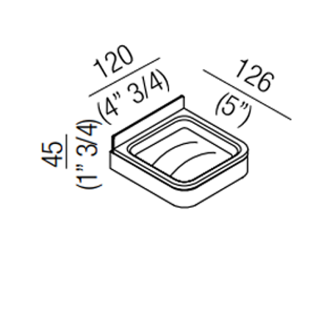 Agape Memory Мыльница с блюдцем из Cristalplant, цвет: полированный