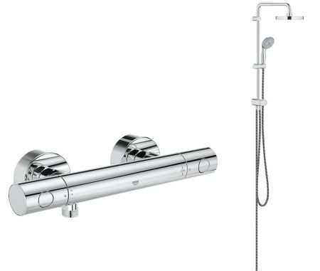 Душевая система GROHE New Tempesta 200 с термостатом (NB0035)