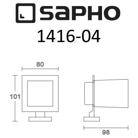 Стакан OPPOLO для зубных щёток с держателем, одинарный, 80x90x101 мм, хром, Sapho, артикул 1416-04