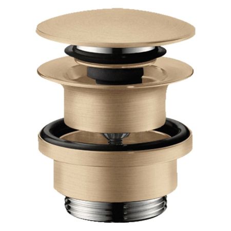 HANSGROHE Донный клапан для раковины и биде, нажимной, цвет шлифованная бронза, артикул 50100140