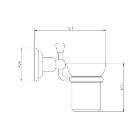 Nicolazzi Onice Стакан подвесной, цвет: хром/белый, артикул 1488CR09O