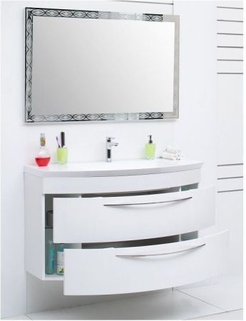 Тумба с раковиной De Aqua Лонг 120 белый, артикул 00212711