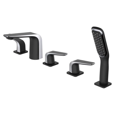 Смеситель на борт ванны Rose R1312H, черный, артикул R1312H