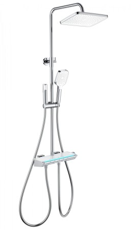 Душевая система с термостатом WONZON & WOGHAND, Хром (WW-B4174-CR), артикул WW-B4174-CR