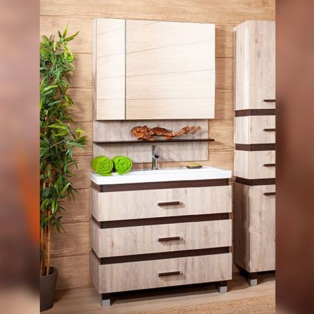 Комплект мебели для ванной Бриклаер ТЕХАС 100, кантри/венге, артикул ТЕХАС 100