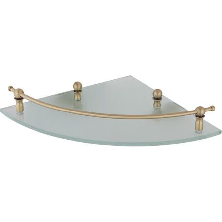 Стеклянная полка Veragio Gialetta VR.GIL-6417.BR угловая Бронза, артикул VR.GIL-6417.BR
