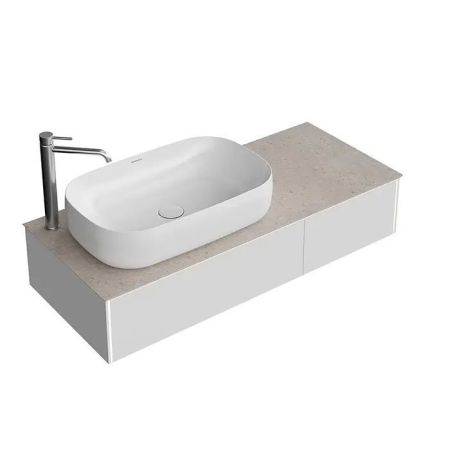 Тумба MAGICA подвесная 120, 2 ящика, утренний серый матовый