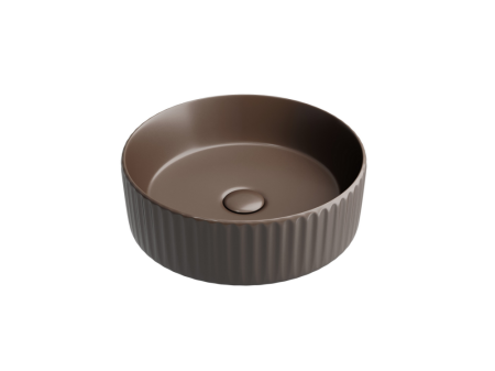 Умывальник чаша накладная круглая (цвет Темно-Коричневый Матовый) 360x360x115мм, артикул CN6057MDB