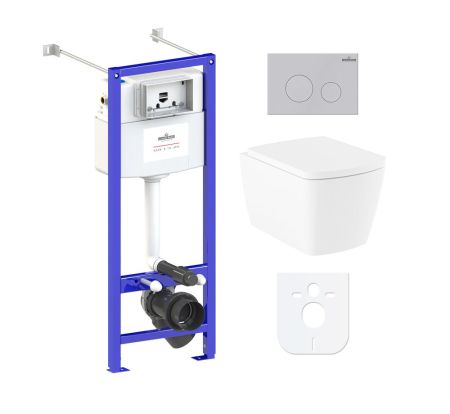 Комплект 6 в 1 Lavinia Boho Aveo Rimless 77050211, премиум с пластиковой клавишей, артикул 77050211