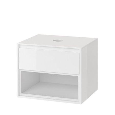 Тумба под накладную раковину EXCELLENT Tuto 60 см (белый/белый), 1 ящик, артикул MLEX.0102.600.WHWH