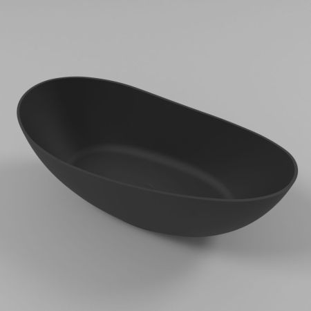 Ванна WHITECROSS Ruby 165x75 (черный мат) иск. камень, артикул 0202.165075.201