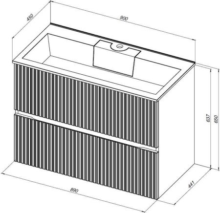 Тумба под раковину Aquanet Джейн 90 мисти грин, артикул 00313319