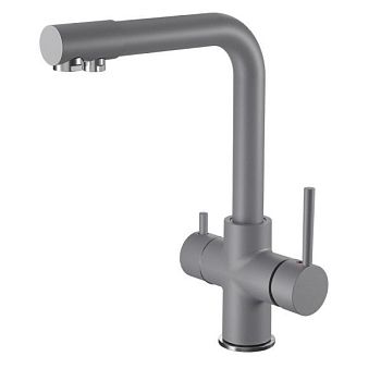 Смеситель для кухни с подключением фильтра GranFestGF-Z-5423, темно-серый
