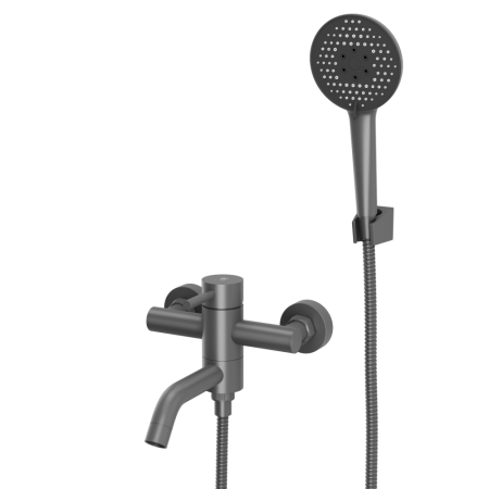 Смеситель для ванны с коротким изливом RUSH Melos (SUS1101-44Grey), артикул SUS1101-44Grey