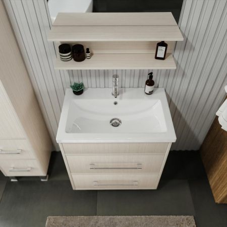 Тумба под раковину напольная Бриклаер ЧИЛИ светлая лиственница , 70 см, артикул 4627125415005