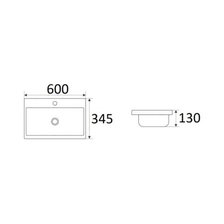 Раковина Velvex 9595(60), 60 см, артикул 9595(60)
