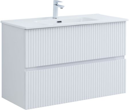 Тумба под раковину Aquanet Джейн 100 белый матовый, артикул 00313288