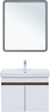 Тумба под раковину Aquanet Оптима 70 дуб рустикальный/белый сатин, артикул 00344792