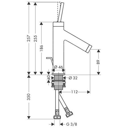 AX Starck Cмеситель для раковины , цвет шлифованное золото, артикул 10111250
