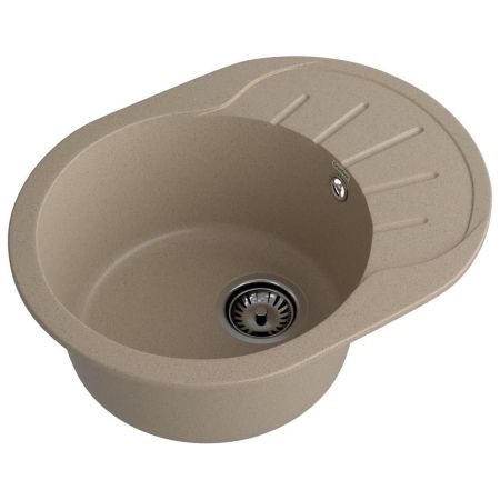 Кухонная мойка GranFest RONDO 580L, песок, артикул R-580L песочный