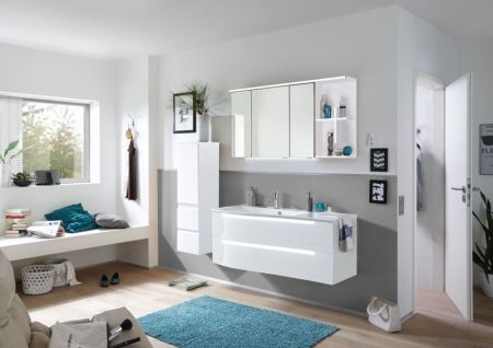 Комплект мебели Puris Purefaction, 1200 мм правый, цвет белый высокоглянцевый, артикул Purefaction1200R(672/161)