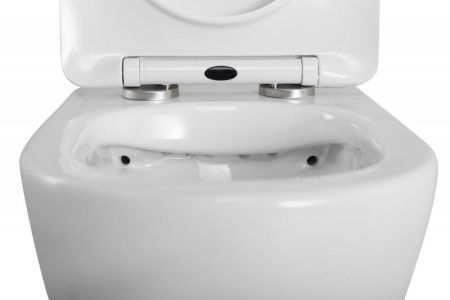 UNO 2.0 Унитаз подвесной безободковый с сиденьем дюропласт soft close BB7306CHR/SC, артикул BB7306CHR/SC