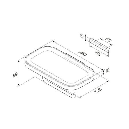 A8F341422 Func Держатель для туалетной бумаги с полкой, черный