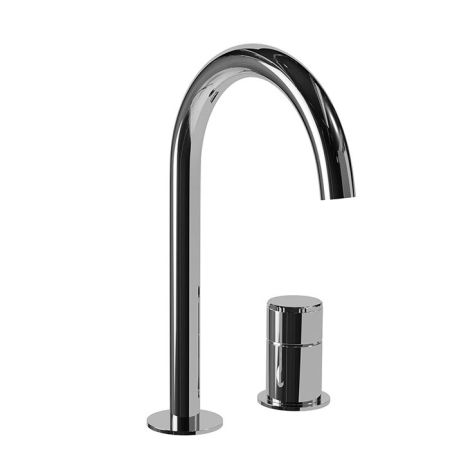 CARIMALI STILL OH Смеситель для раковины на 2 отверстия, обычный картридж, межосевое растояние мм 165, без слива, хром, артикул 0-STL0702-CR