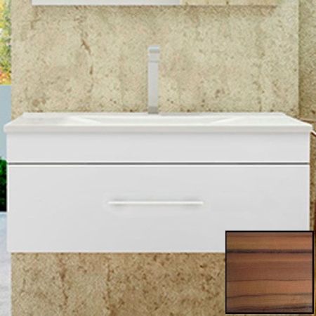 Тумба с раковиной SanVit Квадро Lux 90 kkvad090 с фактурой под дерево подвесная Зебрано, артикул kkvad090