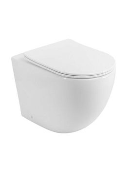 SFERA-TOR Унитаз приставной безободковый с сиденьем дюропласт soft close, BB2141CB-TOR/SC