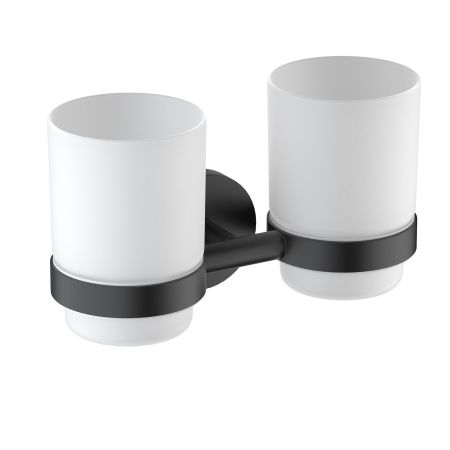 Стакан для зубных щеток двойной Timo Saona 13034/03 черный, артикул 13034/03