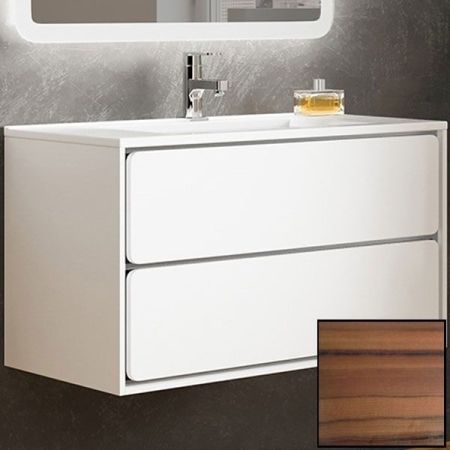 Тумба с раковиной SanVit Бруно-2 100 kbruno2100 с фактурой под дерево подвесная Зебрано, артикул kbruno2100