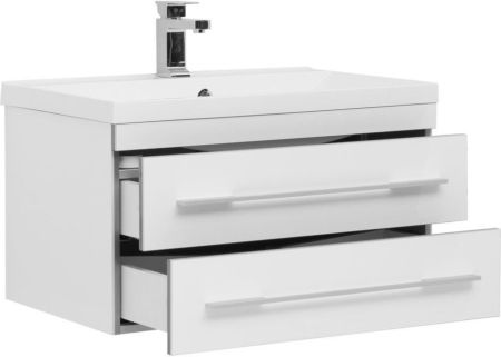 Тумба с раковиной Aquanet Верона 75 белый (подвесная 2 ящика), артикул 00287672