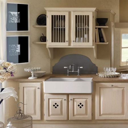 KERASAN Hanna Glasse OXFORDSHIRE Раковина керамическая кухонная 1003x470x254 мм,без отв под смеситель, без сифона, толщина 40 мм, цвет белый, артикул 543101