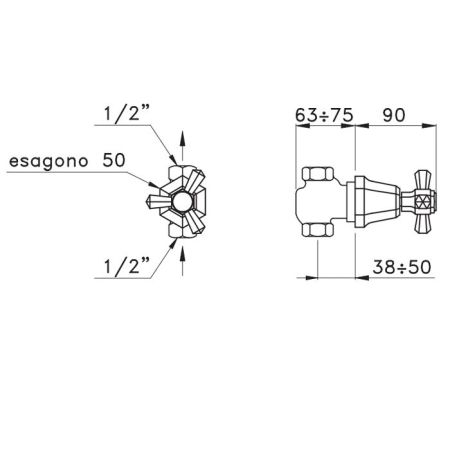 Stella Eccelsa Встраиваемый смеситель 0/154 без излива, цвет: хром