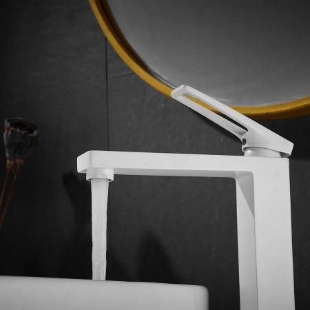 Смеситель для раковины Shevanik S6811C, белый, артикул S6811C