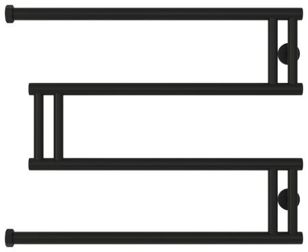 Полотенцесушитель водяной High-Tech model "M+" 500х650 (Матовый черный)