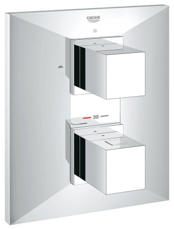 Внешняя часть термостатического смесителя для ванны GROHE Allure Brilliant, хром (19792000)