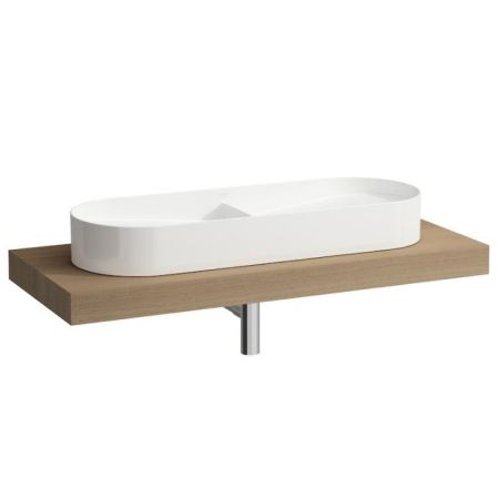 Раковина, Laufen, Sonar, ширина, мм-1000, глубина, мм-370, высота, мм-130, отверстия для смесителя-отсутствуют, без перелива, цвет-белый матовый, артикул 8.1234.8.757.112.1