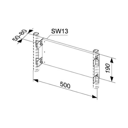 Монтажная пластина из фанеры для фитингов для установки в профиль, артикул 9150000