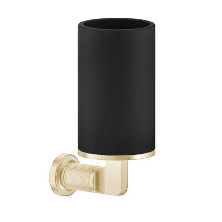 GESSI INCISO Стакан настенный, цвет: черный/золото, артикул 58508#246